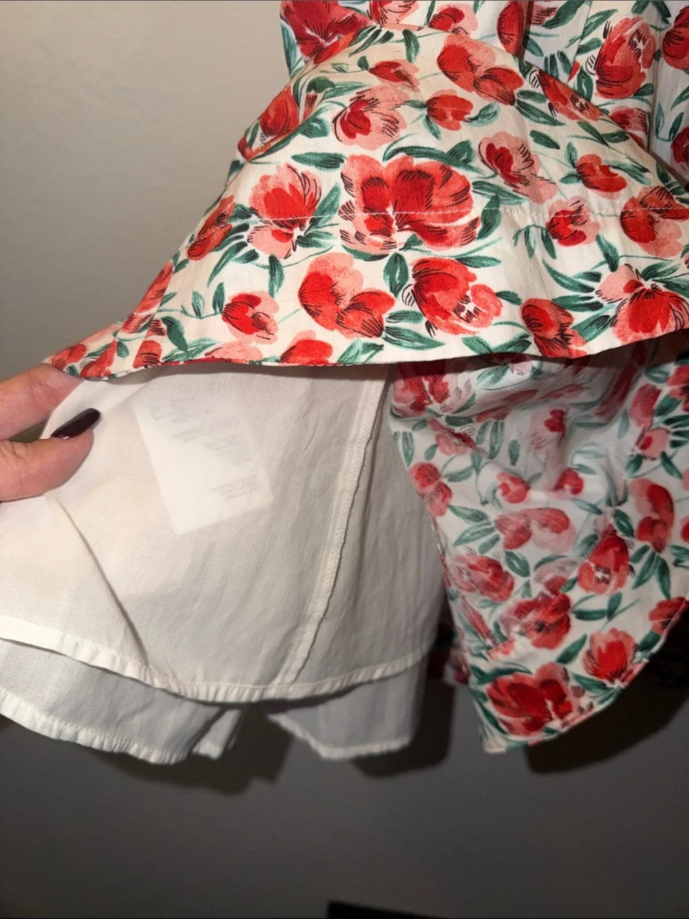 Maeve White Sundress with Red Rose Print - Picture 5 of 5